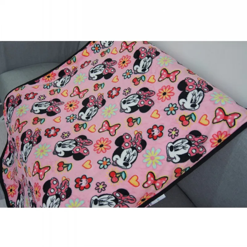 Disney Super Soft Dirty Pink Lovely Minnie Mouse Blanket Throw for Travel Baby Girls on Crib Toddler Sleeping Covers 100x130cm