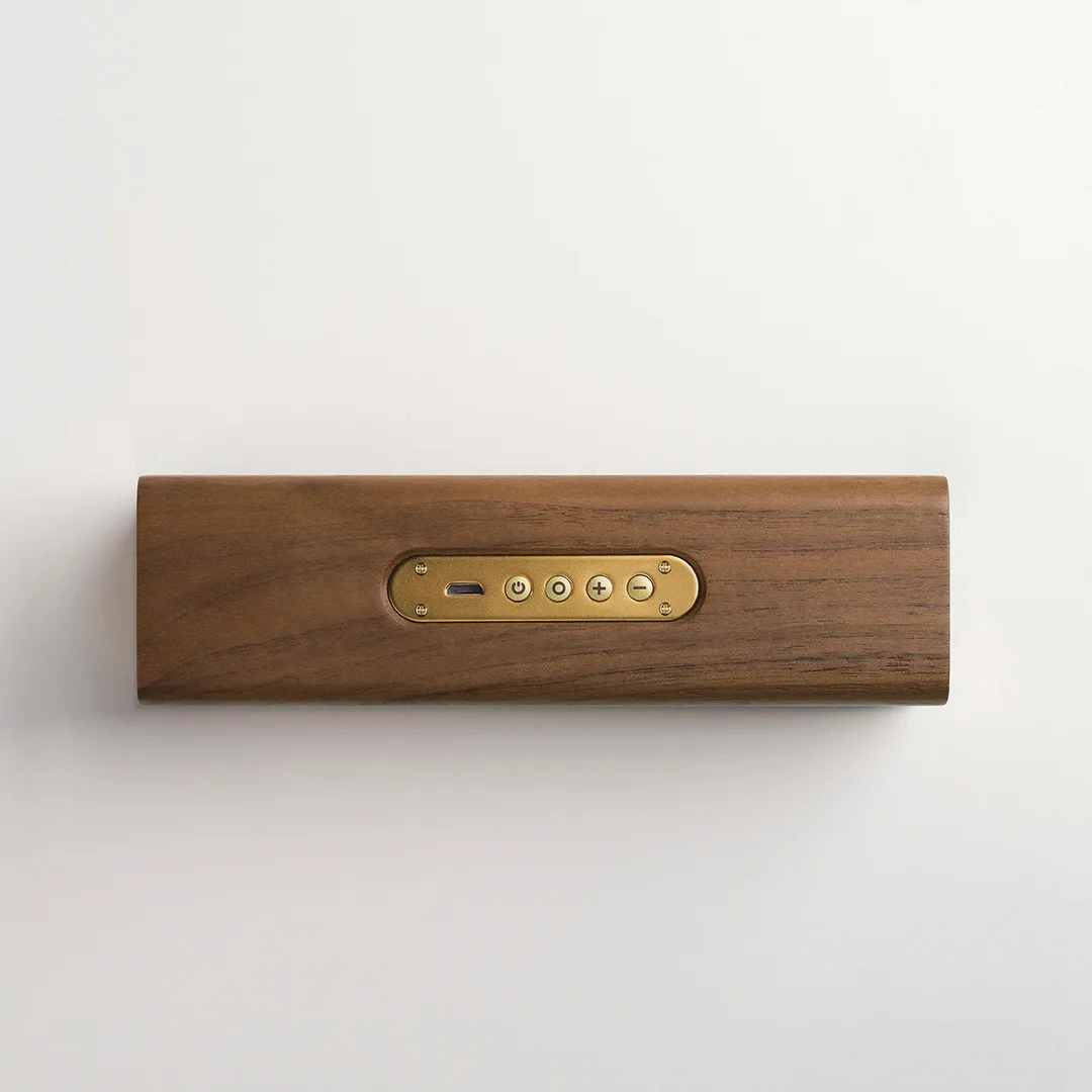 xiaomi медный woodism bluetooth динамик черный орех дерево двухканальный дизайн умный дом орех Дерево двухканальный дизайн