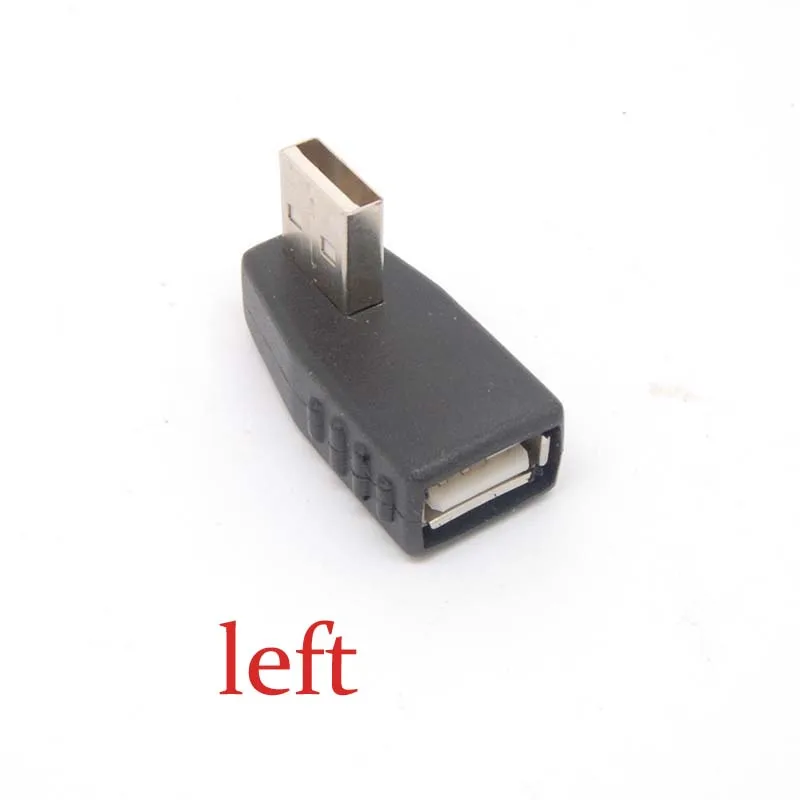 10 шт. USB 2 0 A Штекерный к женскому Удлинительный кабель 90 левый угол адаптер вилка