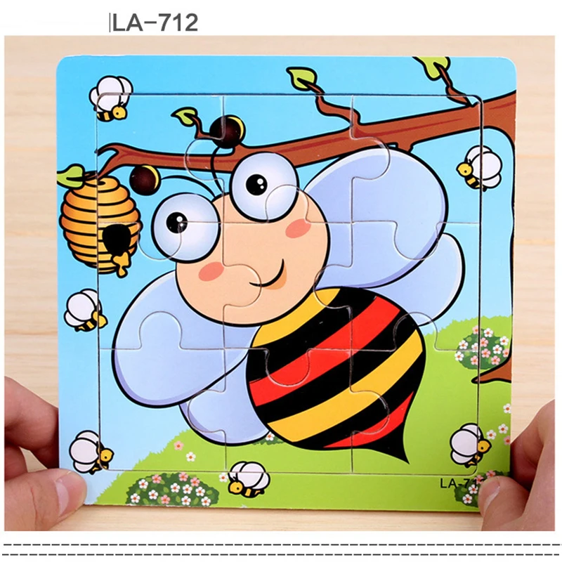 10 шт./лот густой лес Паззлы красочный мультфильм головоломки ребенок животных