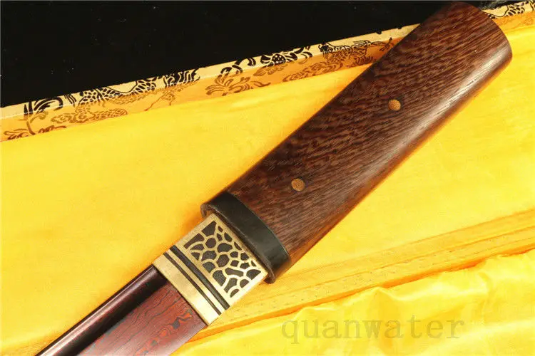 Красное лезвие из дамасской стали 21 'rose WOOD японский короткий самурайский меч