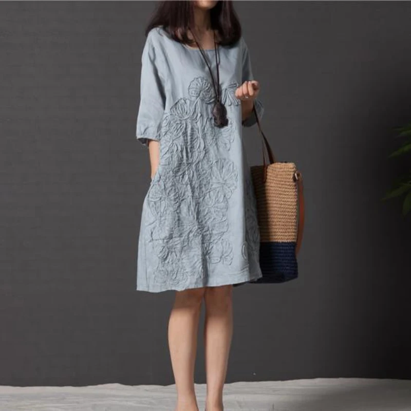 Новые летние женские повседневные свободные рубашки с круглым вырезом и