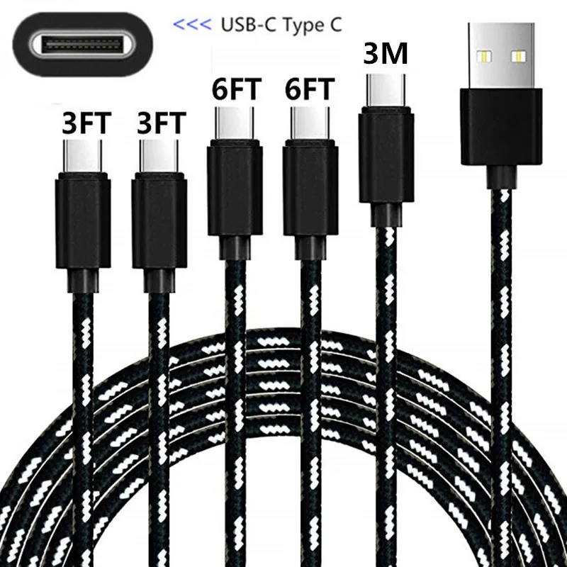 USB кабель для быстрой зарядки 2 м Тип C телефонов Samsung galaxy S10 S9 S8 A8 2018 A7 A3 A5 2017 Axon 7 mini