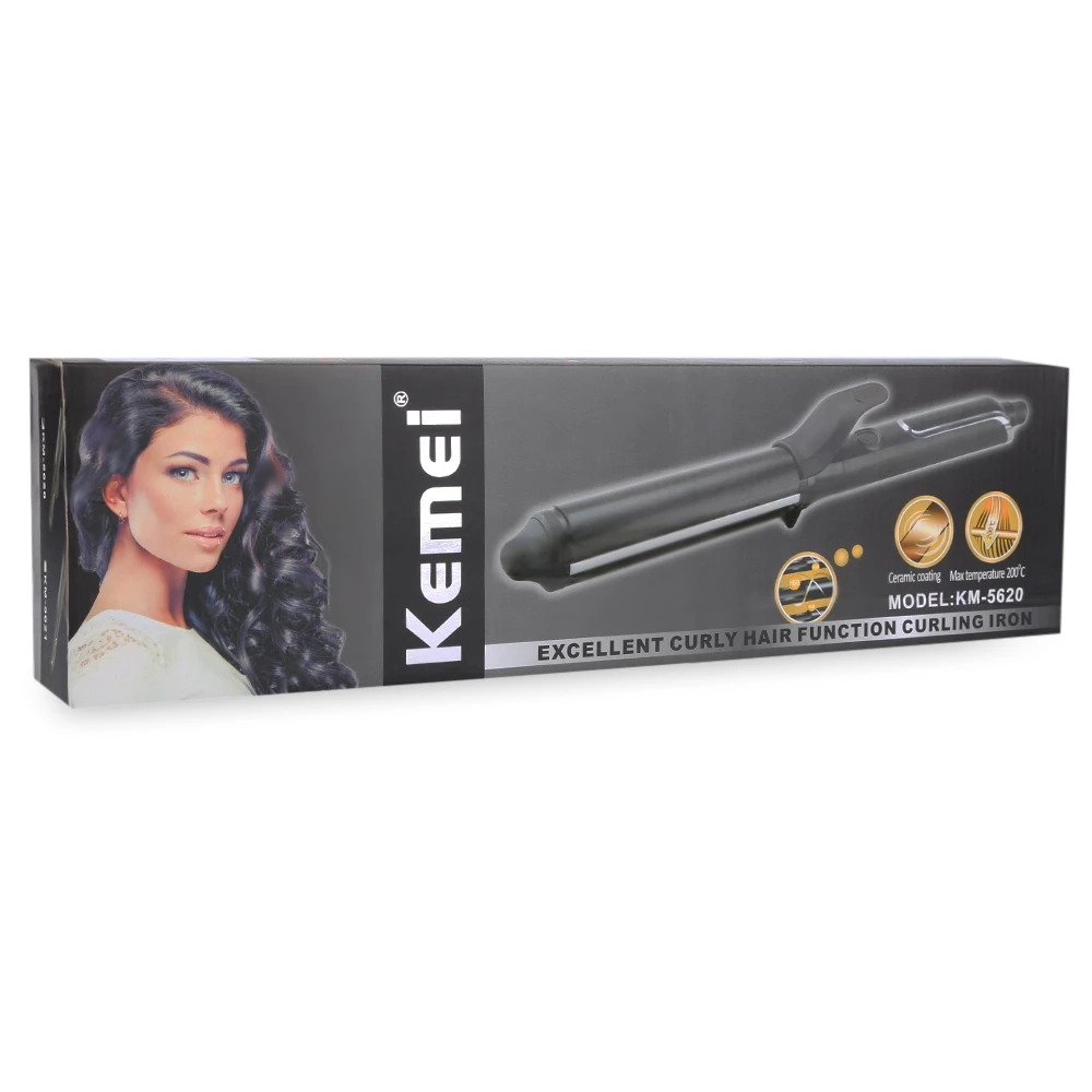 EU plug Kemei KM - 5620 Portable Hair Care Styling Wave Wand Rollers Iron Electric Heat Ceramic Curler Tools | Бытовая техника