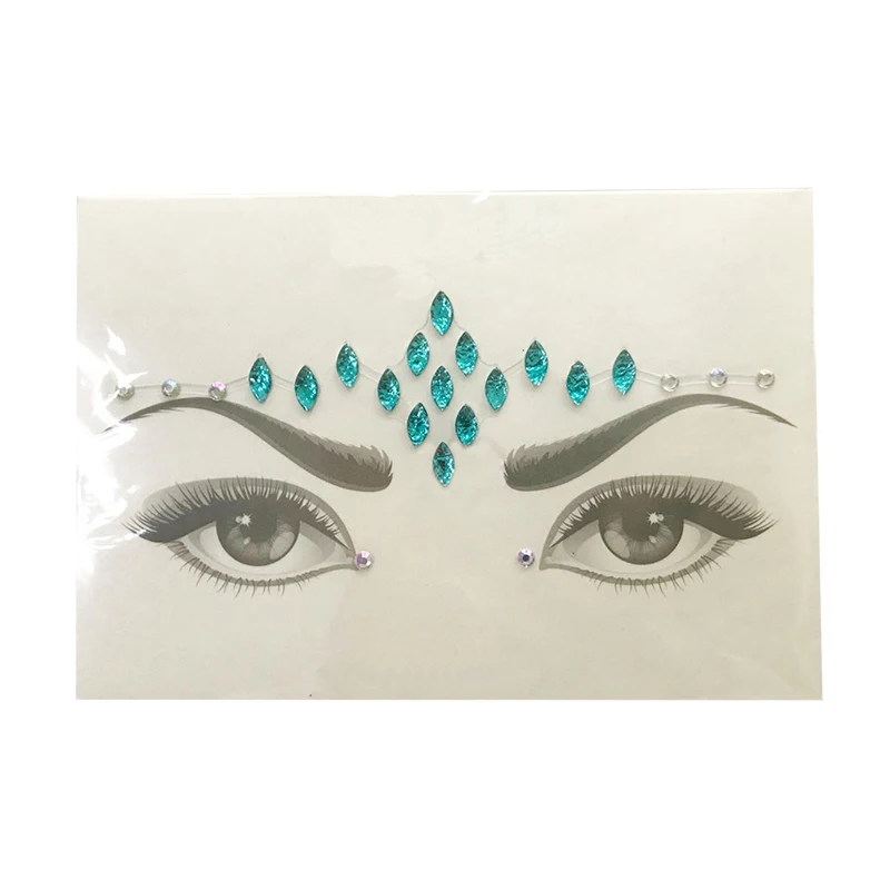 Акриловая смола дрель палку наклейка Bindi подобранные Богемия и Племенной Стиль уход за кожей лица глаз Драгоценности лоб Декор Стикеры - Окраска металла: 030