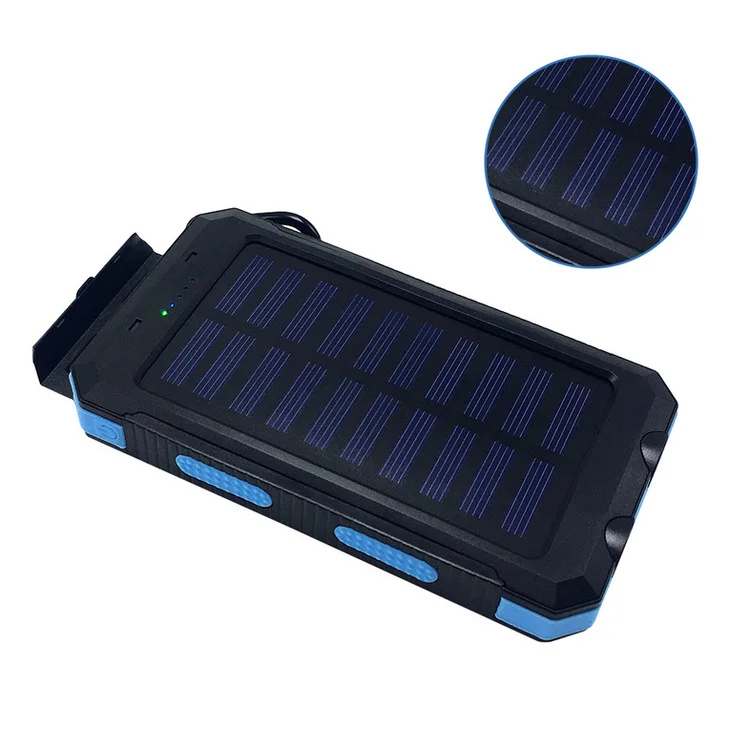 Водонепроницаемый Солнечный аккумулятор 15000mah двойной USB литий-полимерный Солнечный аккумулятор зарядное устройство для iPhone 7 6 5 S для Xiaomi Mi солнечной батареи