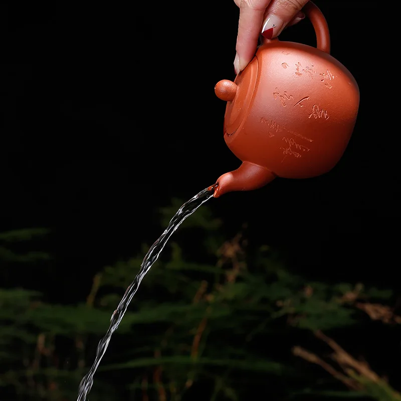 

260CC purple clay teapot chinese kung fu handmade gao yuan zhu pot yixing zisha kettle suit Oolong dahongpao puer 16.4