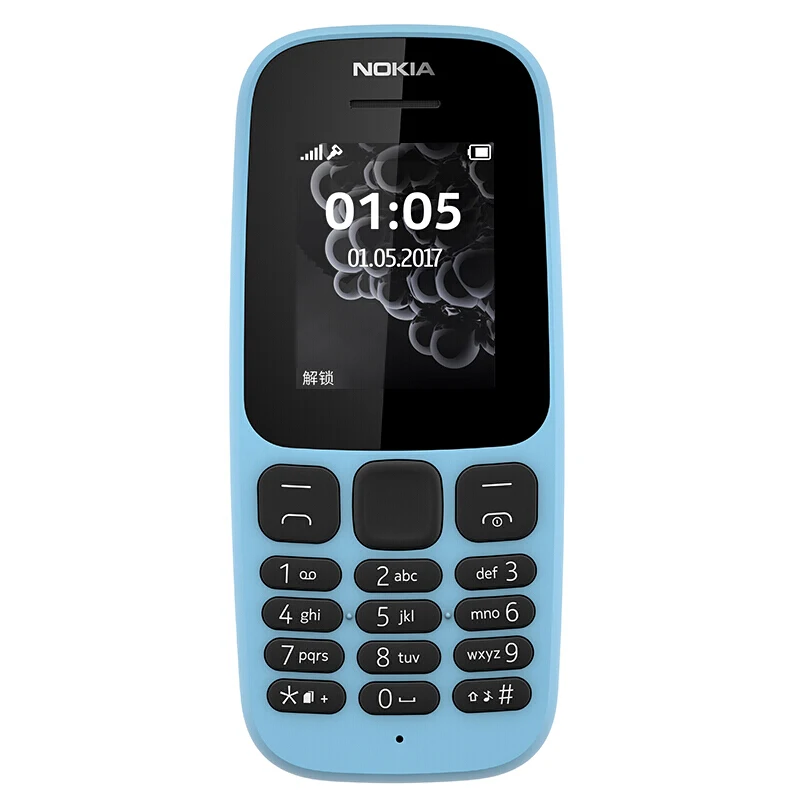 2017 Nokia 105 клавиатура TA 1010 одной сим GSM 1 8 дюймов 800 мАч фонарик английский новая