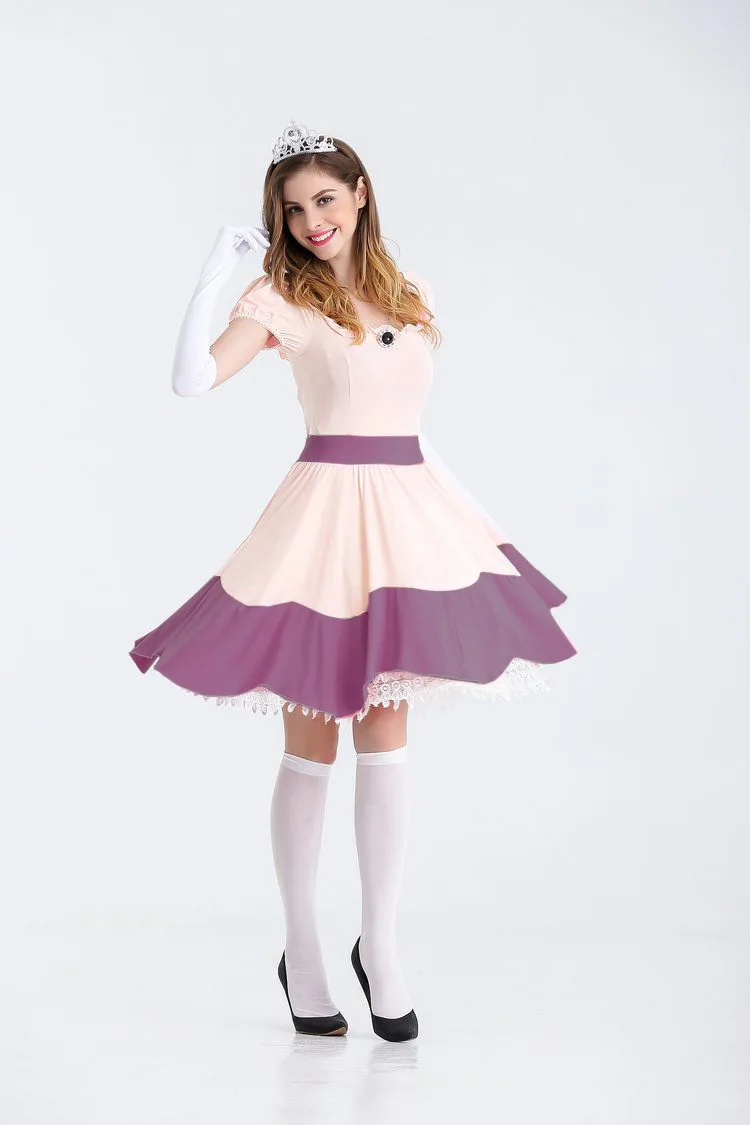 Новейшие Делюкс взрослых принцесса персик костюм для женщин вечерние