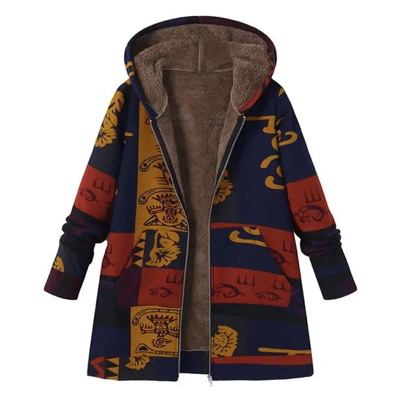 Новая мода плюс Размеры с капюшоном зима Утолщаются Новое теплое пальто Для