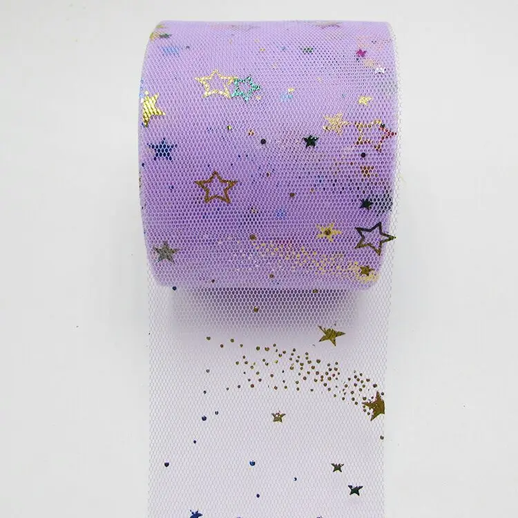 Тюль с пятиконечными звездами 25 ярдов 6 см | Дом и сад