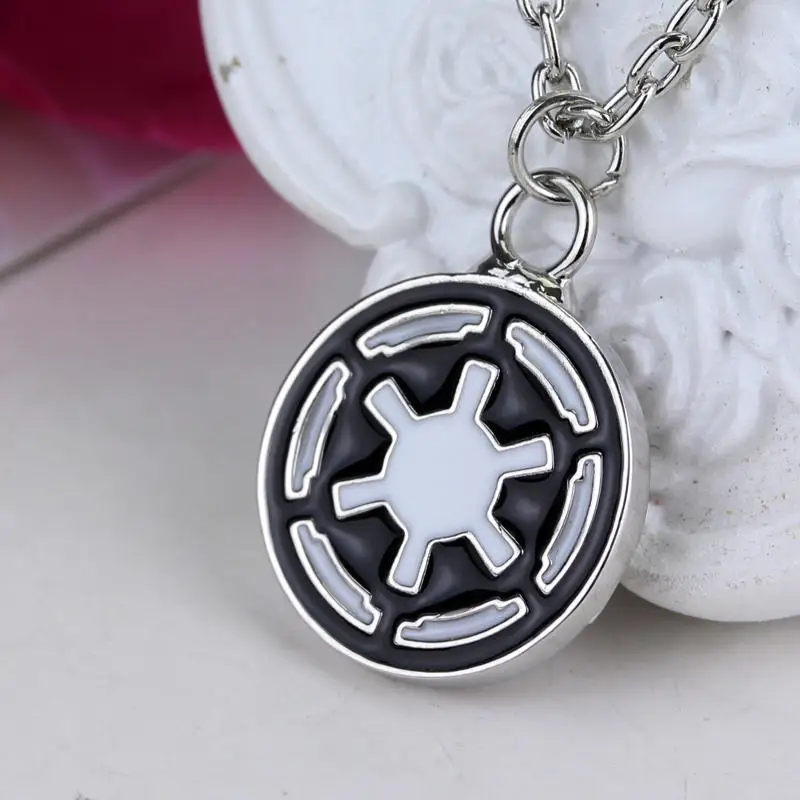 Шея колье-подвеска с круглым подвеской Звездные войны Галактическая Империя для женщин и мужчин в подарок.