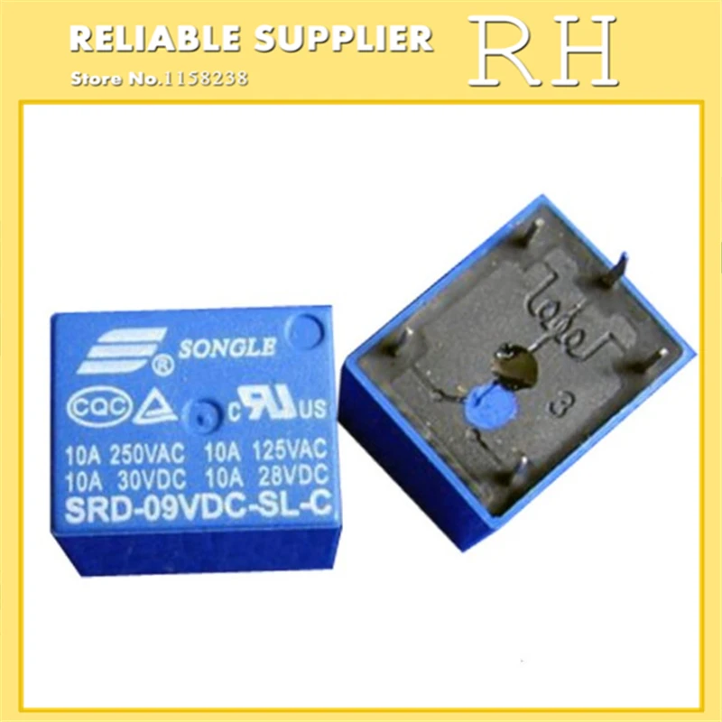 50 шт./лот реле SRD-03VDC-SL-C SRD-05VDC-SL-C SRD-06VDC-SL-C SRD-09VDC-SL-C 3V 5V 6V 9V 10A 250VAC 5PIN T73