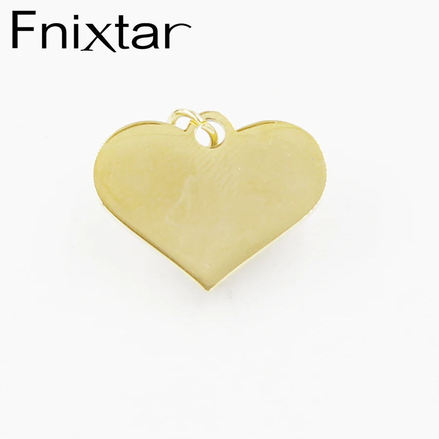 Fnixtar 8-25 мм зеркальная полировка Нержавеющая сталь штамповка пустые диски разъем два внутренних отверстия стальной цвет DIY Шарм 20 шт./лот