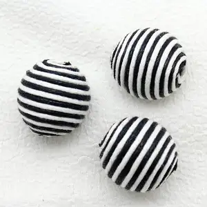 12 шт. в упаковке, 22 мм, обшитая тканью, бисер, специальный дизайн хлопковой оболочки, бусы, изготовление украшений, большой шарик, Материал из бисера, дизайн ювелирных изделий, ремесла Сделай Сам