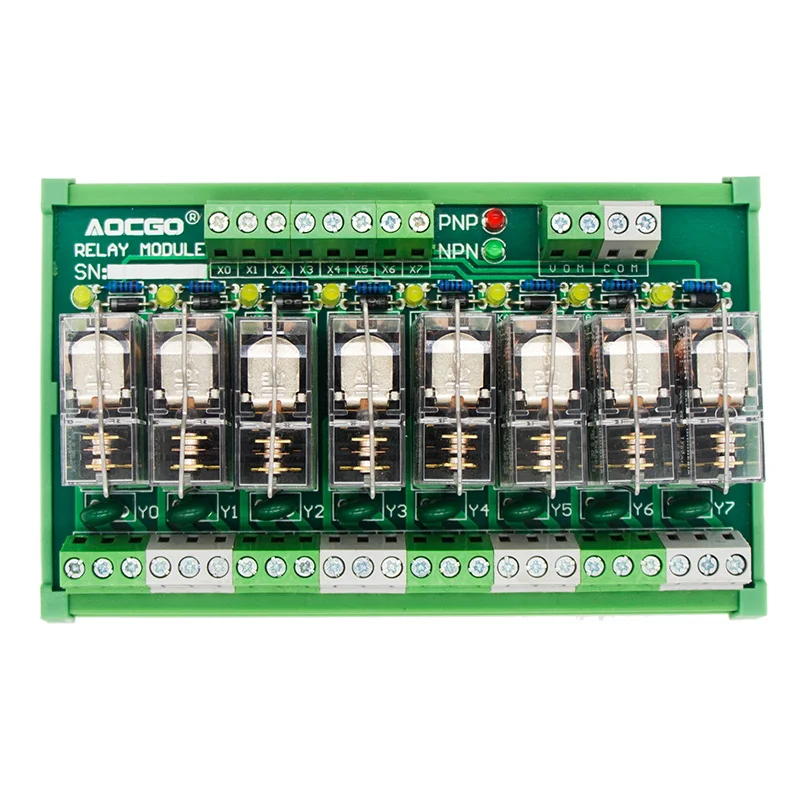 8 канальное 1 SPDT DIN рейка OMRON G2R 12 В DC/AC интерфейсный релейный модуль|omron g2r|8 channelinterface