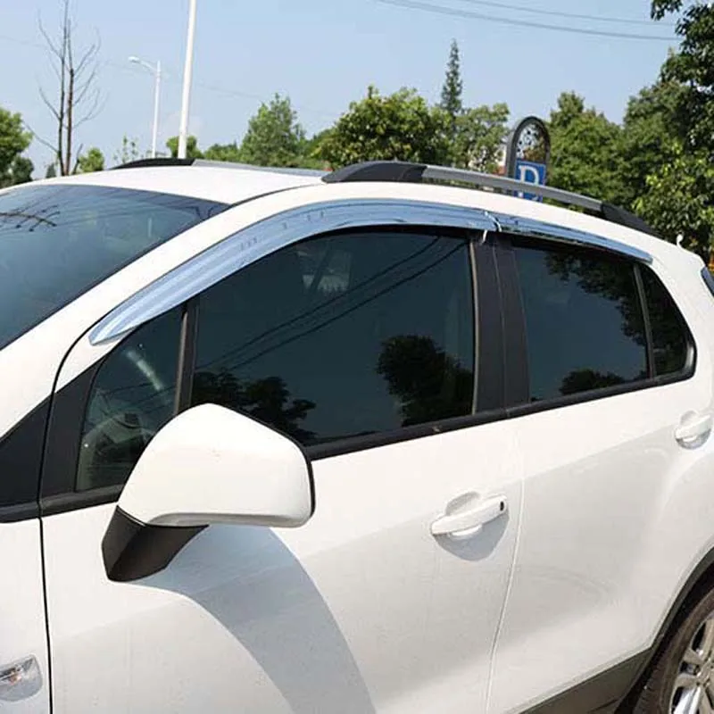 1 комплект новый хромированный козырек от солнца и дождя для Chevrolet Trax 2014 2018|Навесы
