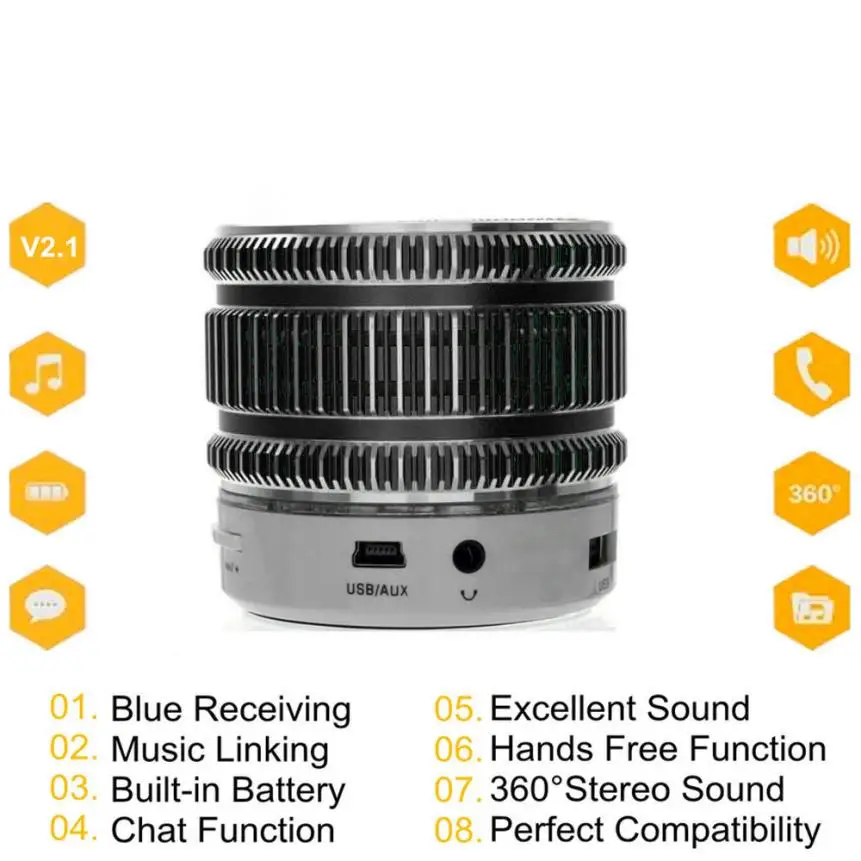 2017 Высокое качество Новый Super Bass Мини Портативный LED Беспроводной Bluetooth стерео бас
