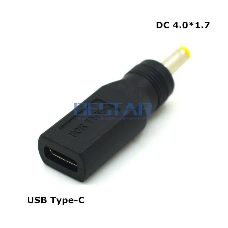 DC 4 0x1 7 0*1 штекер к USB 3 1 Тип C женский электроадаптер для зарядки Разъем адаптер 0/1