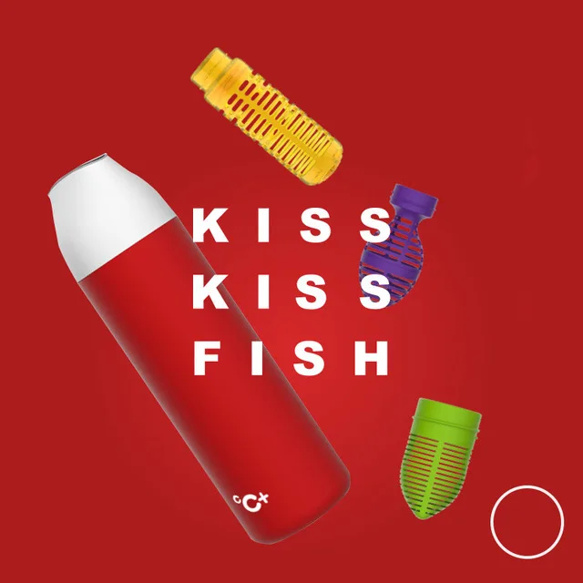 red Xiaomi Mijia Kiss Fish умная вакуумная изоляционная бутылка с 3 фильтром OLED температурный экран умный датчик CC+ чашка - Цвет: red