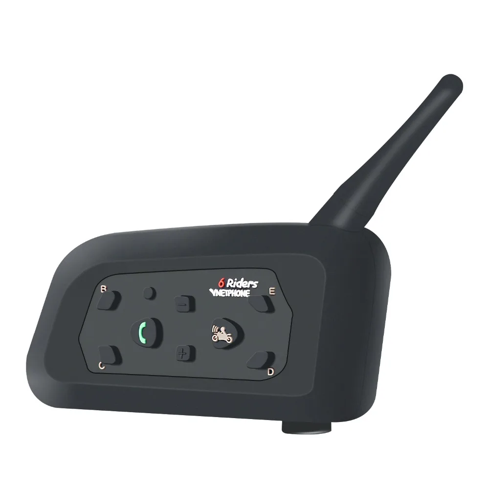 Vnetphone 2 шт 1200 м Мотоциклетный Bluetooth шлем домофон для 6 гонщиков BT беспроводной водонепроницаемый переговорные гарнитуры MP3