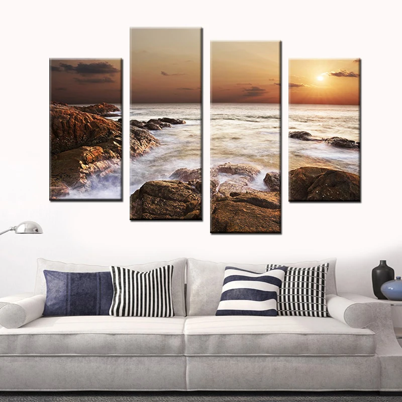 Настенная картина Океан 4 панели без рамки|panel painting|canvas printscuadros decoracion |
