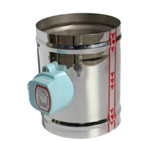 hvac stainless steel air damper valve 220v electric air duct motorized damper for ventilation pipe valve 80 200mm