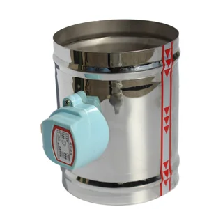 Проветриваемая Демпферная заслонка из нержавеющей стали 220 В Электрический воздуховод моторизованный демпфер для вентиляционного клапана 80-200 мм