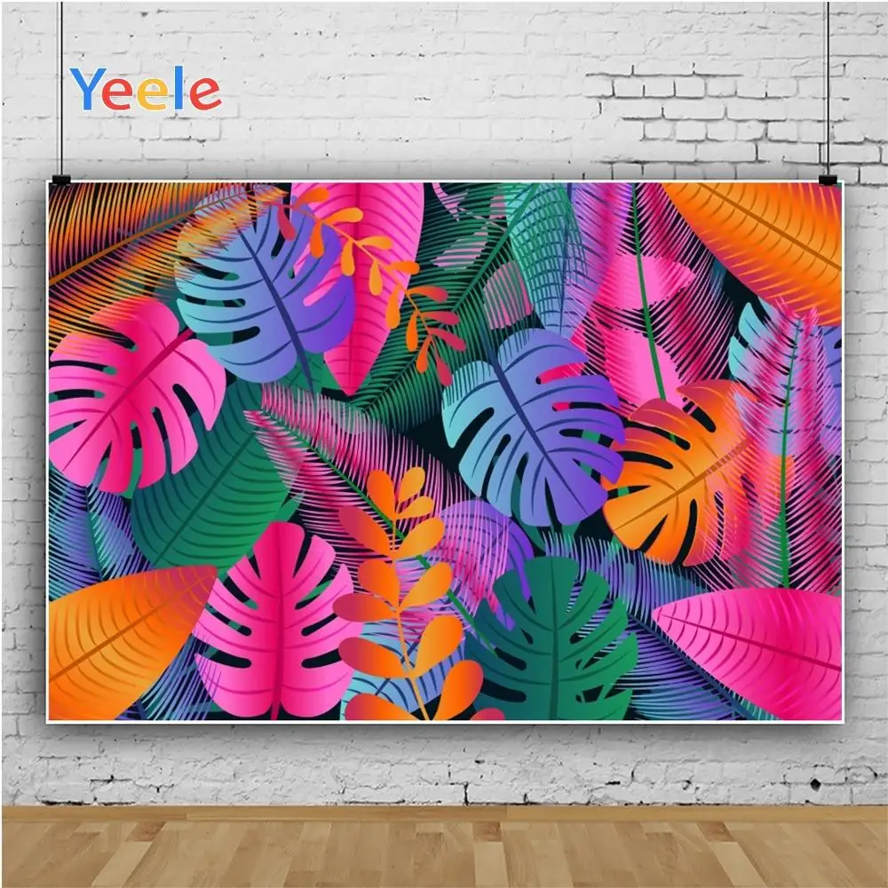 Фоны для фотосъемки Yeele тропические растения яркие цвета люу вечерние лето