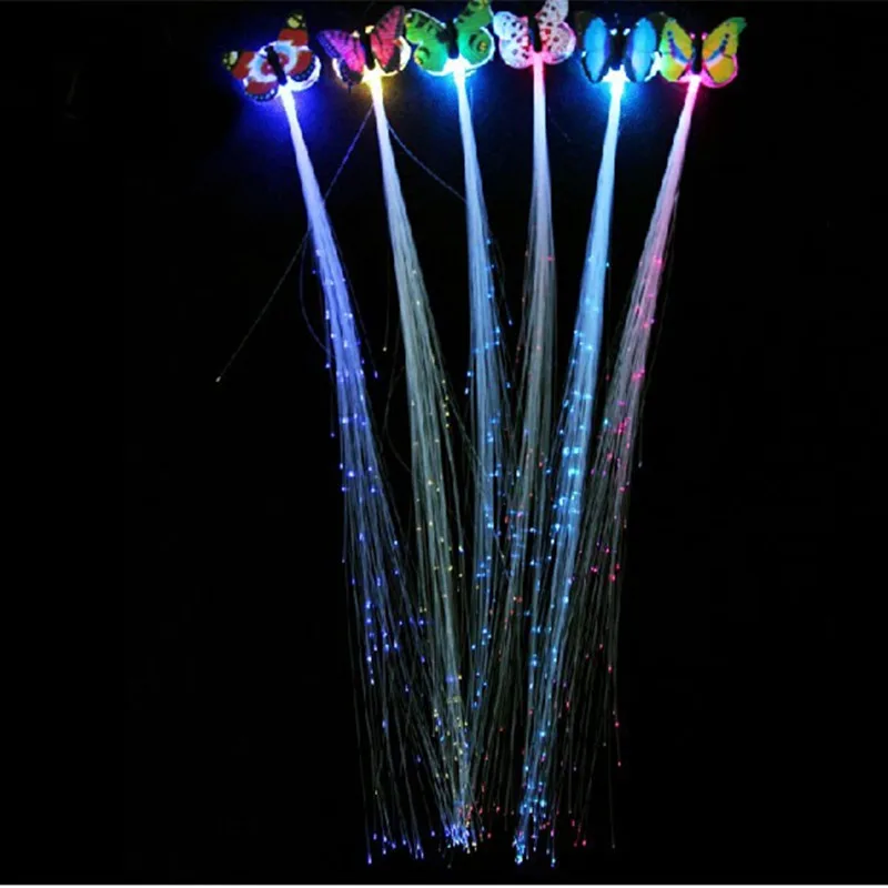 Butterfly Multicolor Светящиеся Инструменты для укладки, повязка на голову, разноцветный светодиодный фонарик, светодиодный оплетка для волос на день рождения, свадьбу, вечеринку, торжество, принадлежности, светящаяся оплетка для волос - Цвет: Butterfly Multicolor