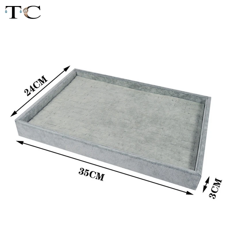 Коробка для хранения ювелирных изделий Кольцо Лоток демонстрации 35*24 см серый