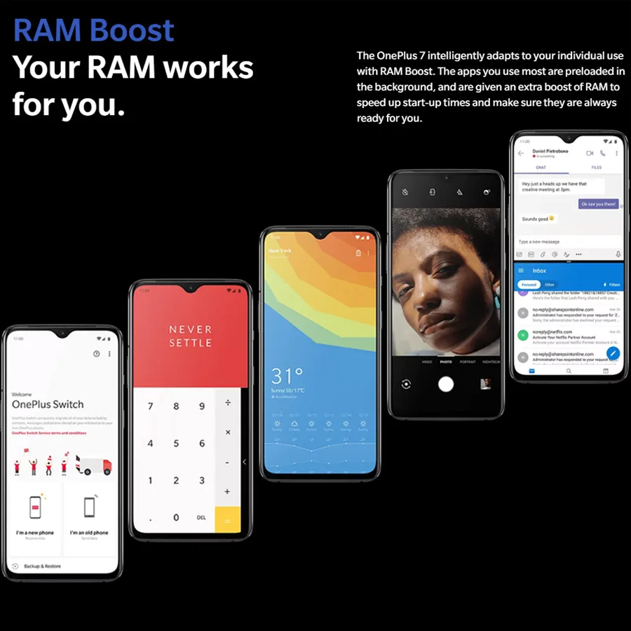 Оригинальный Oneplus 7 мобильный телефон 8 ГБ/12 Гб RAM 256 ГБ ROM Восьмиядерный Snapdragon 855 6 41