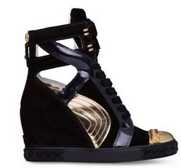 Лидер продаж дешевые высокого Топы кроссовки черный белый цвет замши на шнуровке