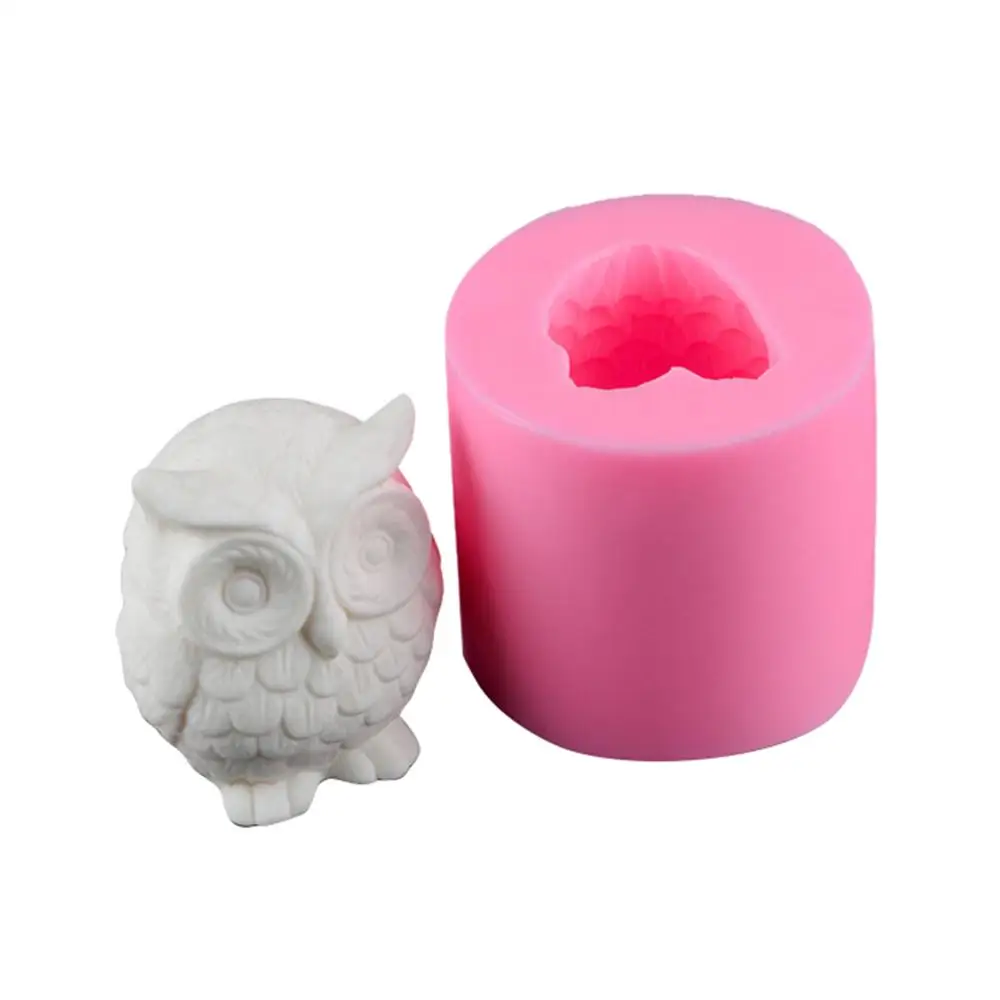 DIY 3D форма для изготовления мыла сова силиконовая поделок скульптура украшения