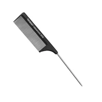 10pcs haircut carbon comb black color carbon tail comb fibre hair cutting comb heat resistant brush