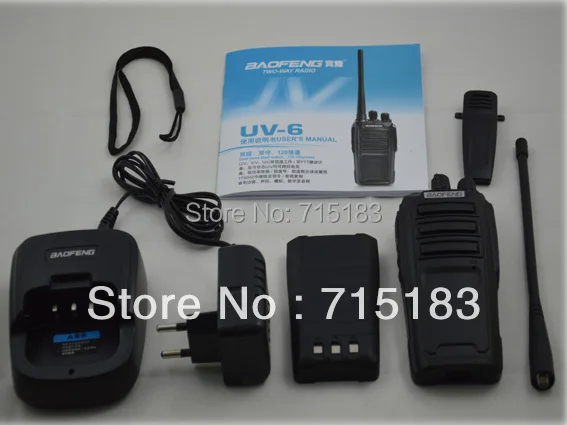 

Baofeng UV-6 двухдиапазонный VHF: 136-174MHz и UHF: 400-470MHz набор радио хорошее качество baofeng uv6 портативные радиостанции 5W walkie talkies
