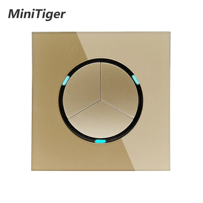 Minitiger 2019 Новое поступление панель из золотого хрусталя 3 банды 1 способ случайный