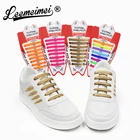 16 шт.компл. шнурки для бега без галстука модные унисекс атлетические эластичные силиконовые шнурки для обуви все кроссовки подходят на ремешке