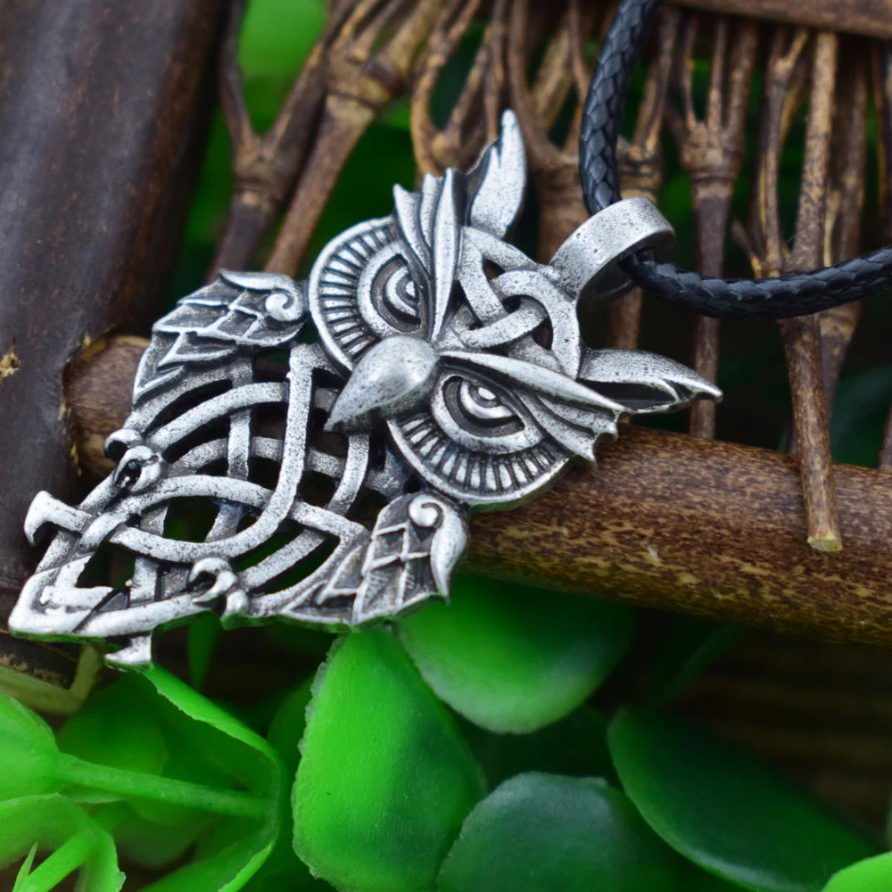 SanLan 1 шт. Прямая поставка винтажный кулон в виде животного викингов совы целтика