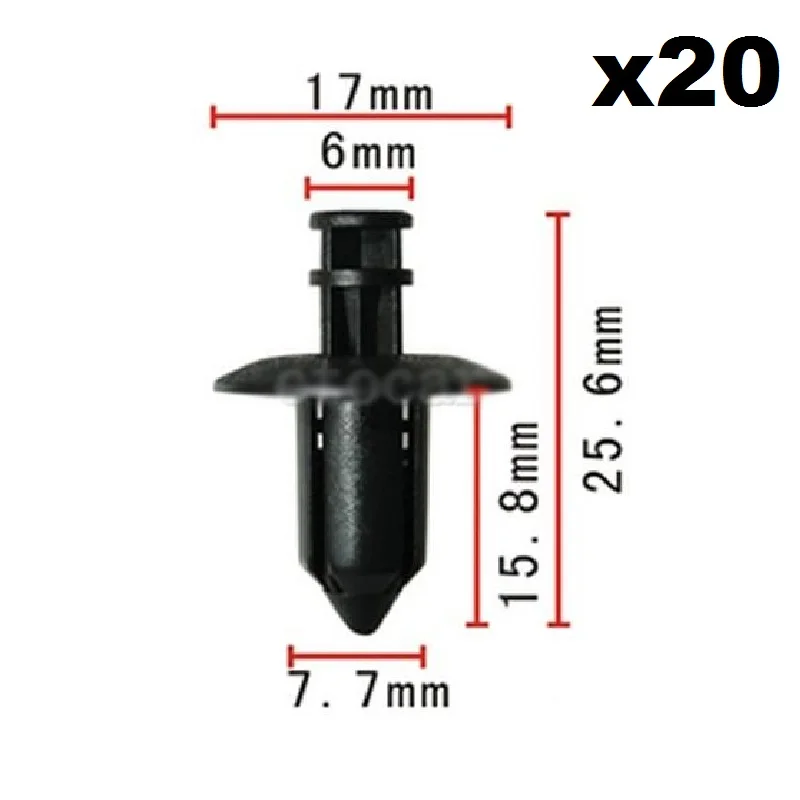 

20x крепежный фиксатор хомута для Honda Acura 18x16x8 91505-SL0-003