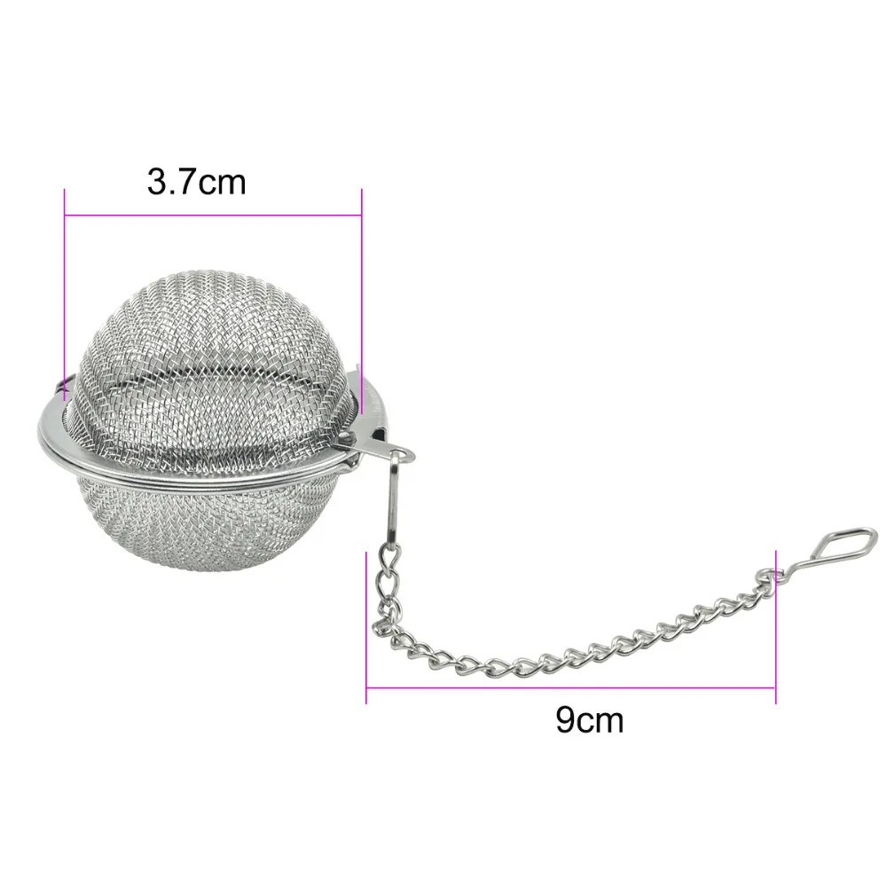 4 5 см Чай Infuser 304 нержавеющая сталь пищевой FDA Ситечко с цепочкой сферы сетки шар