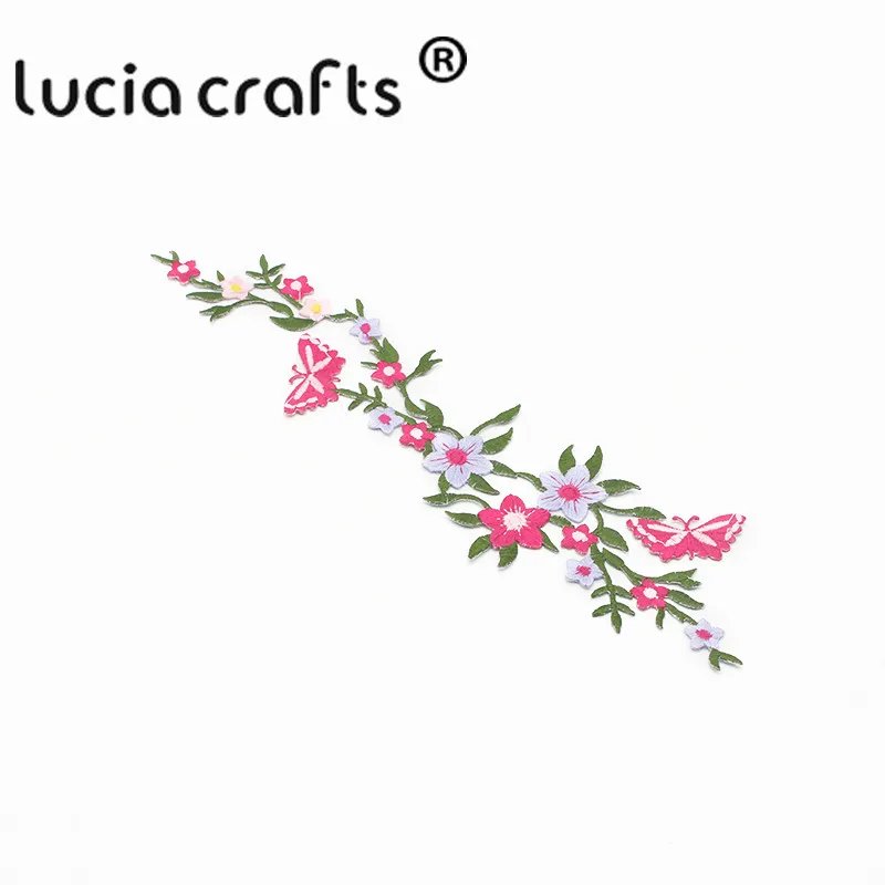 Продажа Lucia crafts 1 шт. 27*6 5 см вышитые цветочные заплатки железные сделай сам