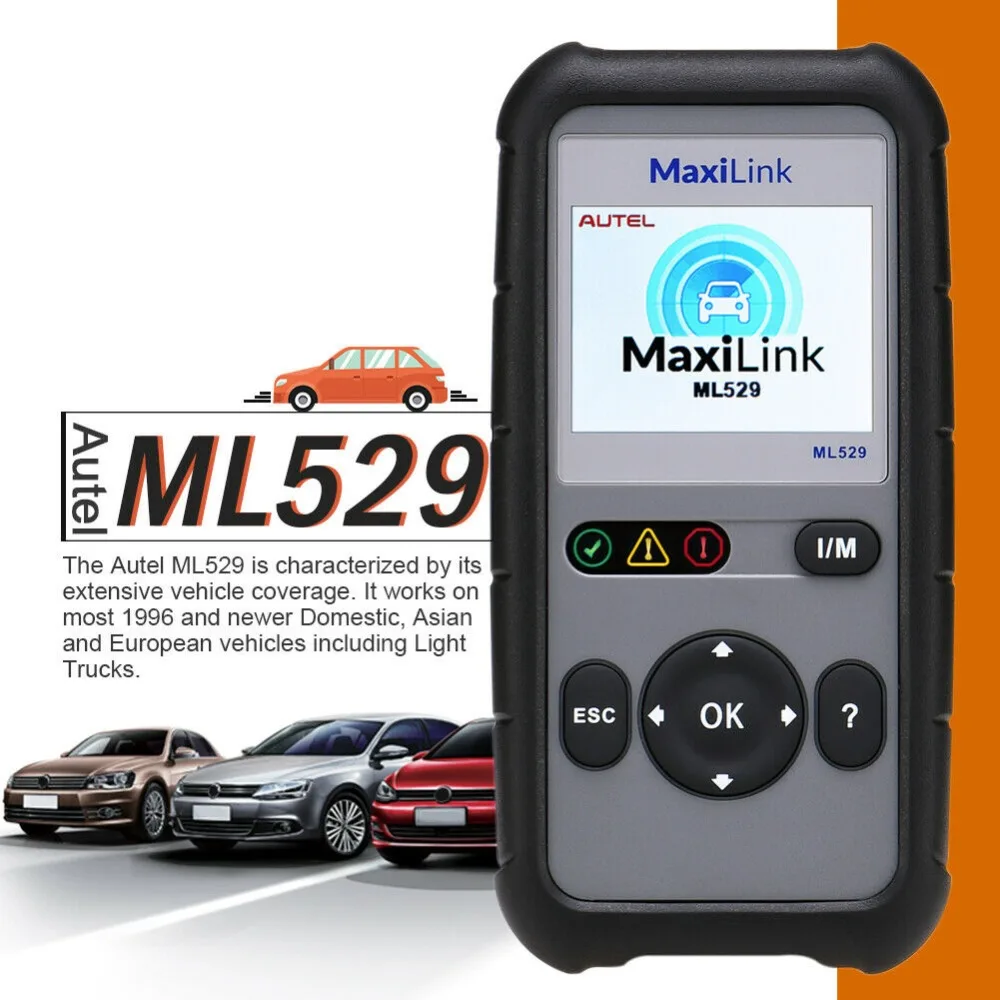 

Autel MaxiLink ML529 OBD2 сканер автомобильный диагностический инструмент OBD 2 EOBD считыватель кодов полная диагностическая функция OBDII PK Al519