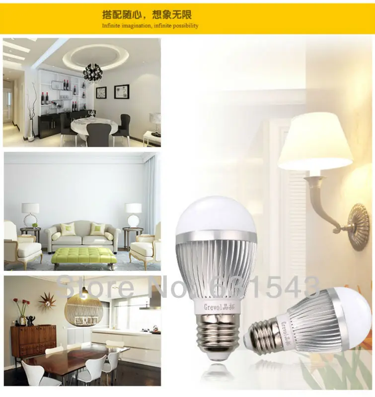 Free shipping 6x CREE High Power E27/B22/E14 3*2W Led Bulb AC85~265V CE&ampROHS Cool/Warm white 2 Years warranty 6W Light | Лампы и