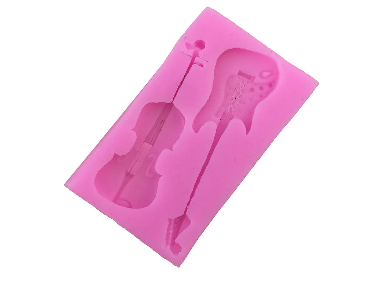 Music Note Guitar Shaped Silicone Cake Decorating Tool Mold Pastry Baking | Дом и сад