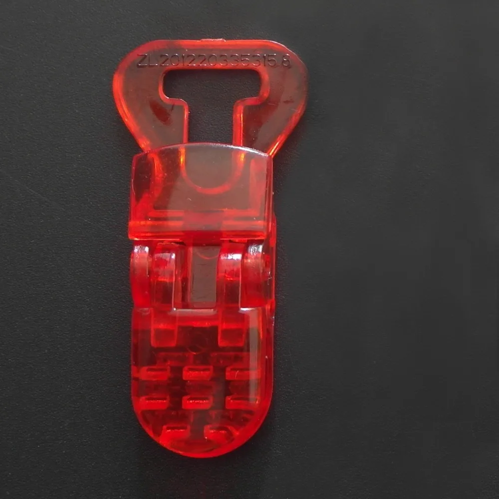 red Sutoyuen 10 шт. 1,0 см ясная детская пластиковая пустышка Клип T Форма MAM NUK пустышка цепь игрушка адаптер держатель подтяжки зажимы - Цвет: red