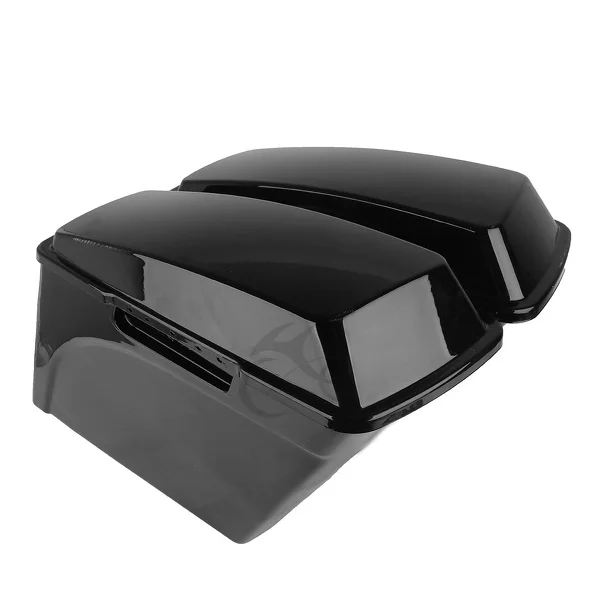 Vivid Black 5&quot Extended Hard Saddlebags Trunk W/ Lid For Harley Touring FLH FLT 93-13 Electra Road Glide FLHT FLTR | Автомобили и