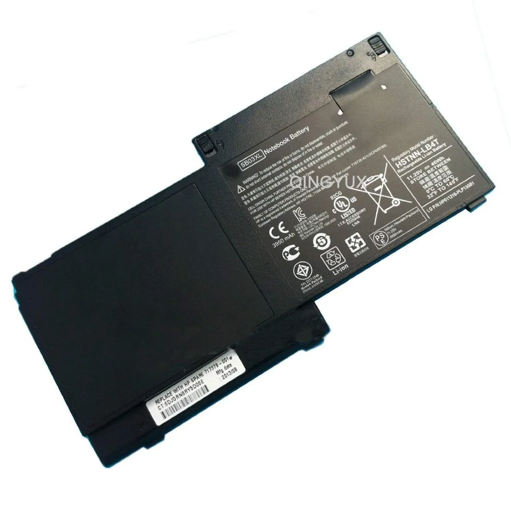 Аккумулятор для ноутбука QINGYUX 11 25 V 46Wh SB03XL совместим с HP EliteBook 820 825 725 G1