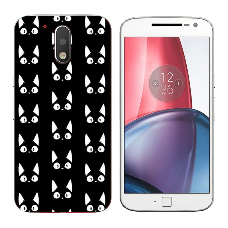 Чехол для Motorola Moto G4/G4 Plus задняя крышка из силикона ТПУ с золотой печатью чехол