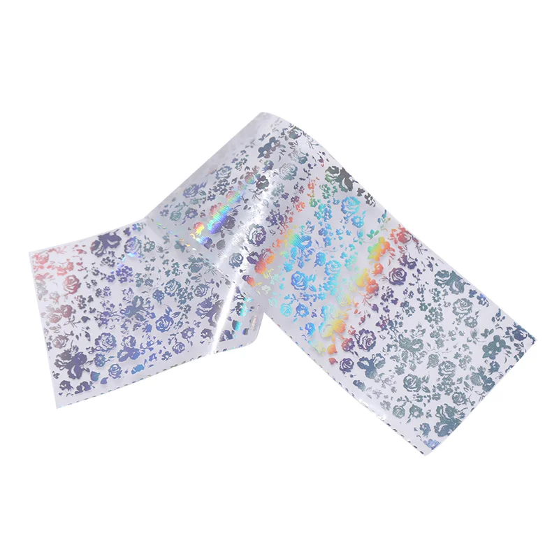 8 листов/набор наклейки для ногтей прозрачные с лазерной розой нейл-арта 20 см * 4 |